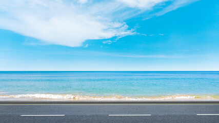 Beautiful beaches road in Thailand.