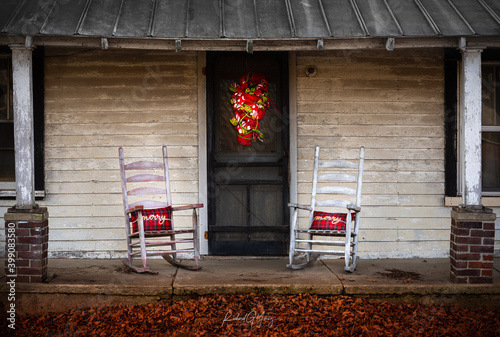 Old Home Christmas Porch