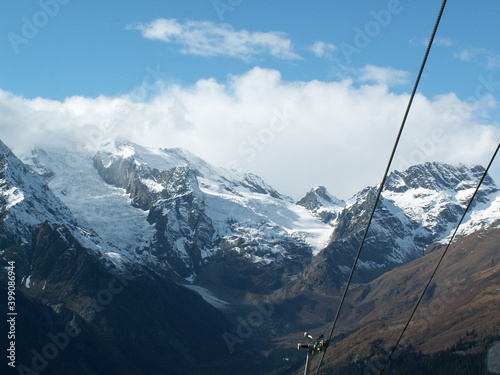 ski resort in the russian mountains