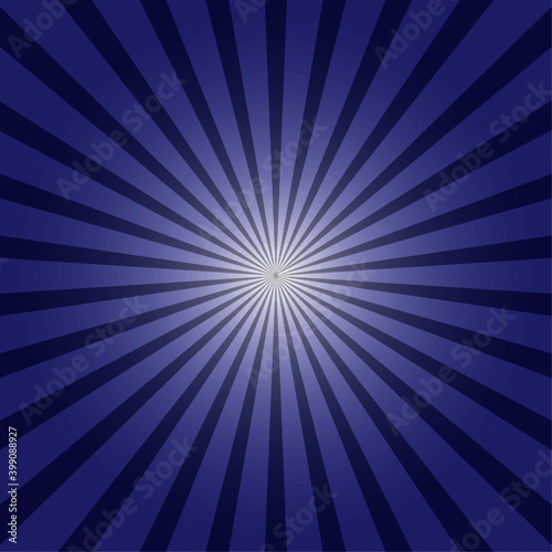 Geometric blue background with a pattern in the form of rays, stripes. Vector illustration.