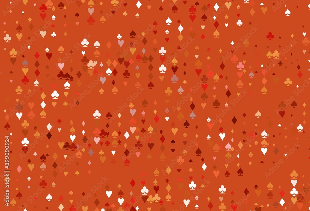 Light Red, Yellow vector layout with elements of cards. Light Red, Yellow vector layout with elements of cards.
