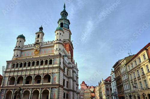 Renaissance town hall and historic tenement houses in Old market