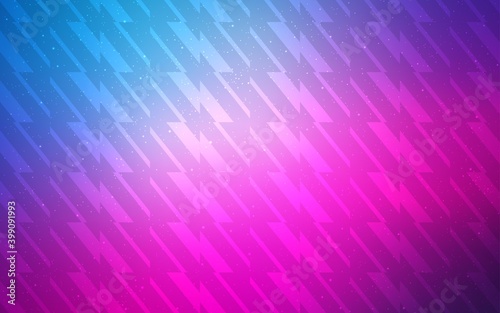 Light Pink, Blue vector layout with flat lines. Colorful shining illustration with lines on abstract template. Pattern for ads, posters, banners.