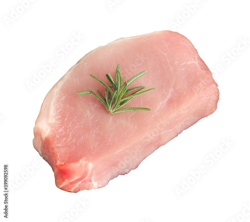 Fresh pork isolated on white background