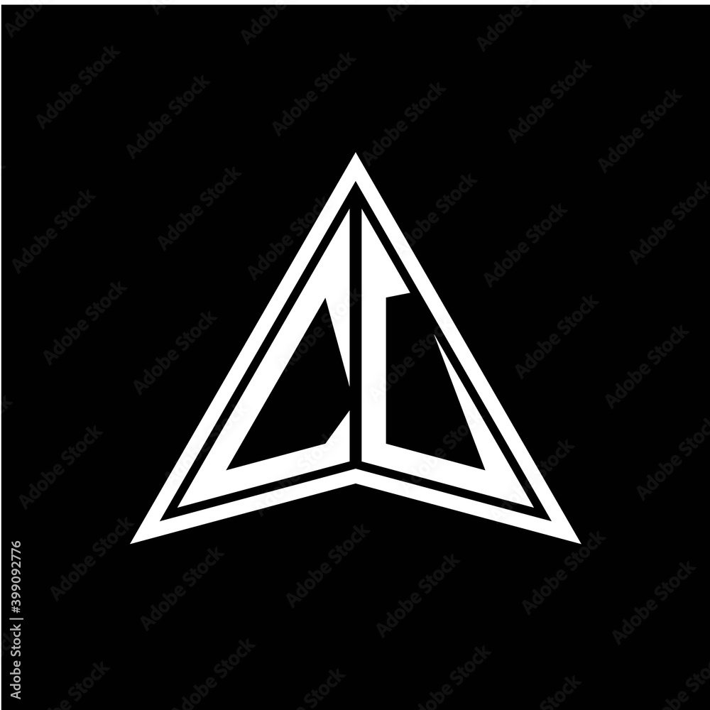 C U initials in the form of a modern minimalist arrow. perfect for letters, game profiles, computer arrows and more