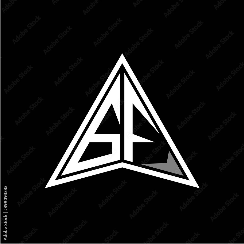G F initials in the form of a modern minimalist arrow. perfect for letters, game profiles, computer arrows and more