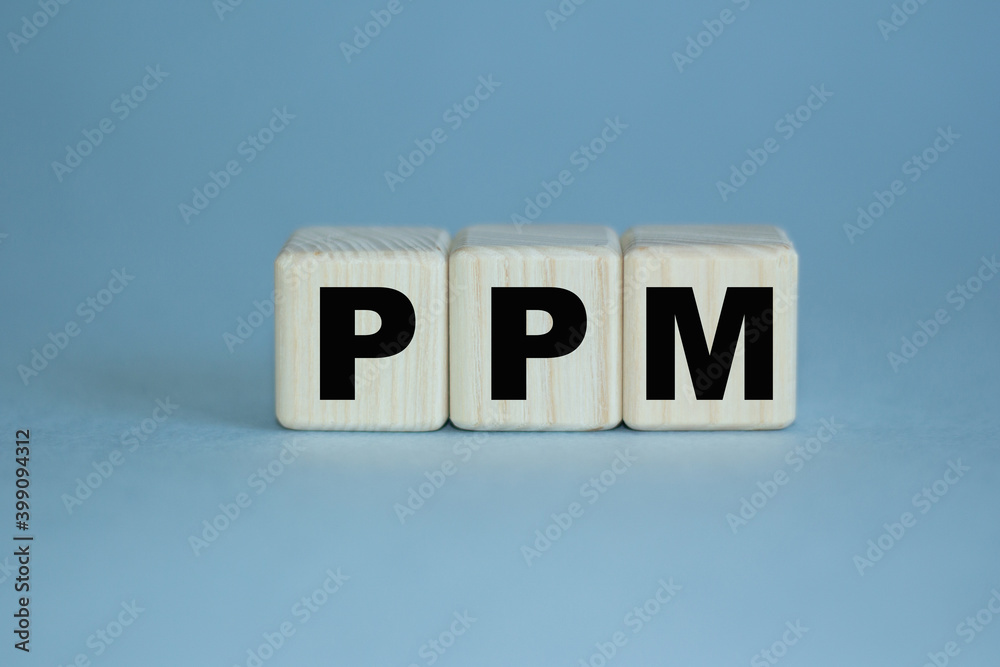PPM. the word is written on a wooden cubes. Can be used for business, marketing, financial concept. Selective focus. PPM. the word is written on a wooden cubes. Can be used for business, marketing, financial concept. Selective focus.