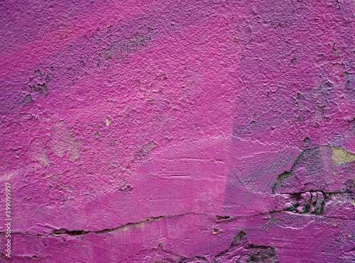Quadro em tela Pink painted wall background. Natural look