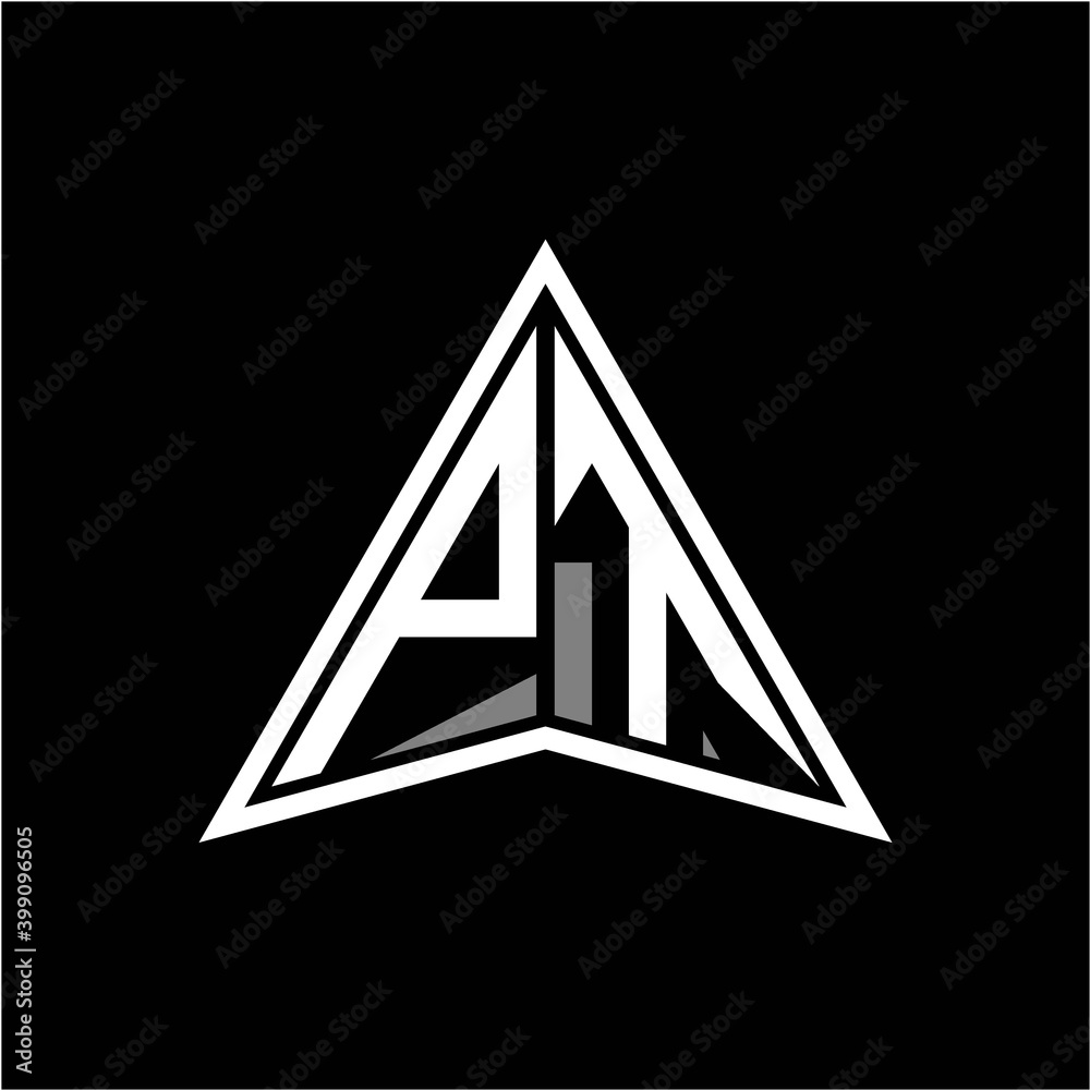 P T initials in the form of a modern minimalist arrow. perfect for letters, game profiles, computer arrows and more