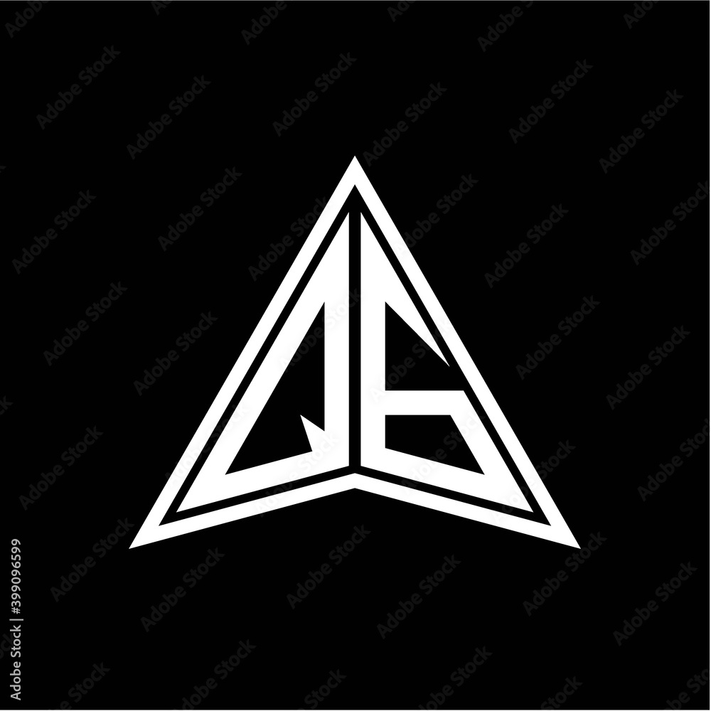 Q G initials in the form of a modern minimalist arrow. perfect for letters, game profiles, computer arrows and more