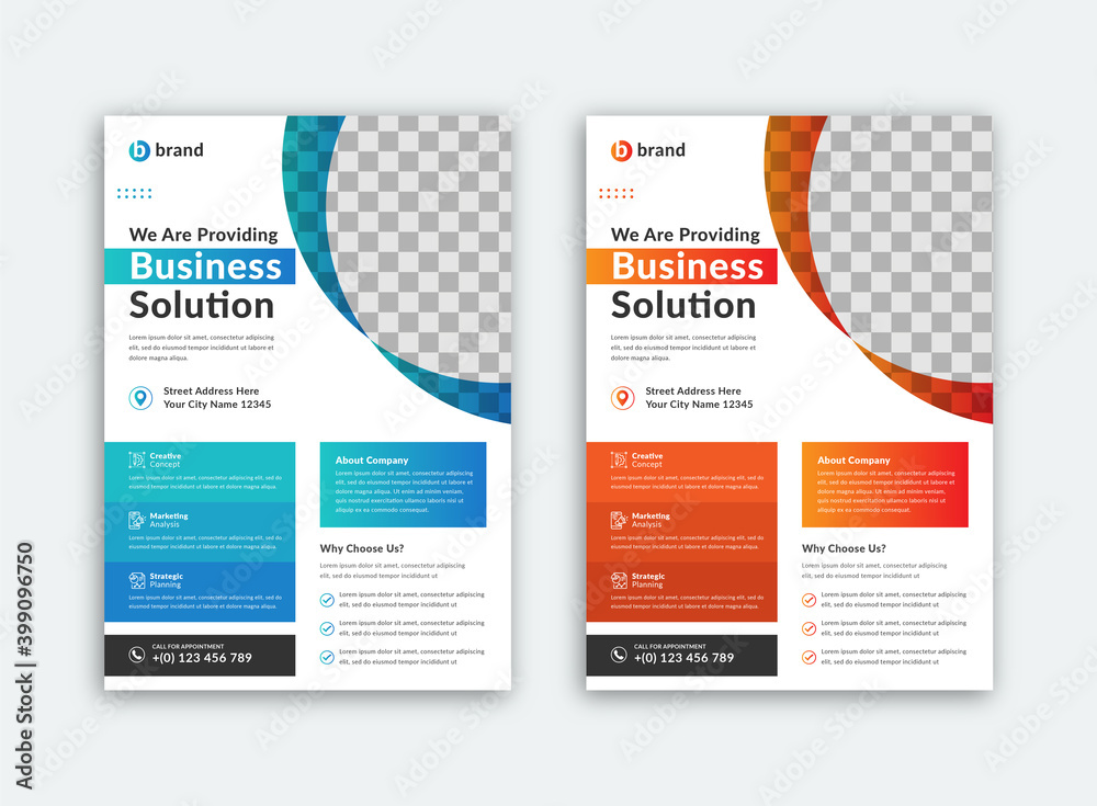 Business Flyer - Corporate Flyer Template Design With Vector