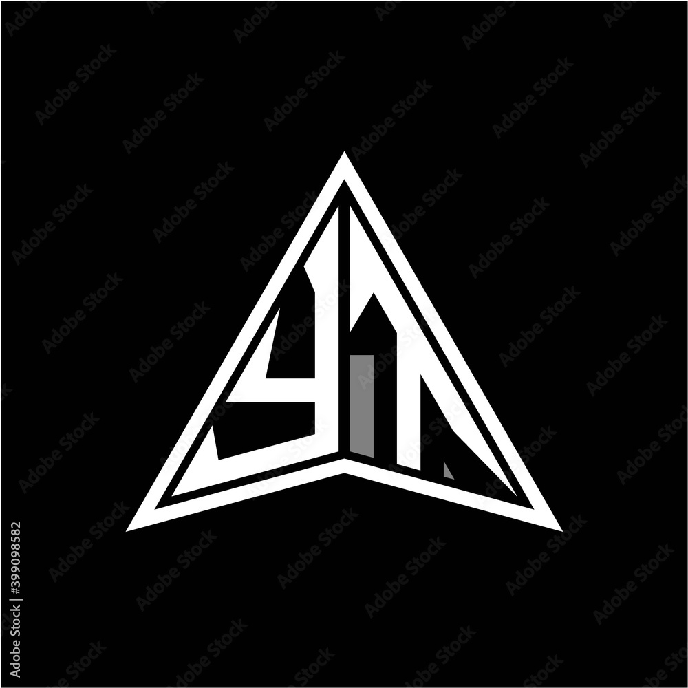 Y T initials in the form of a modern minimalist arrow. perfect for letters, game profiles, computer arrows and more
