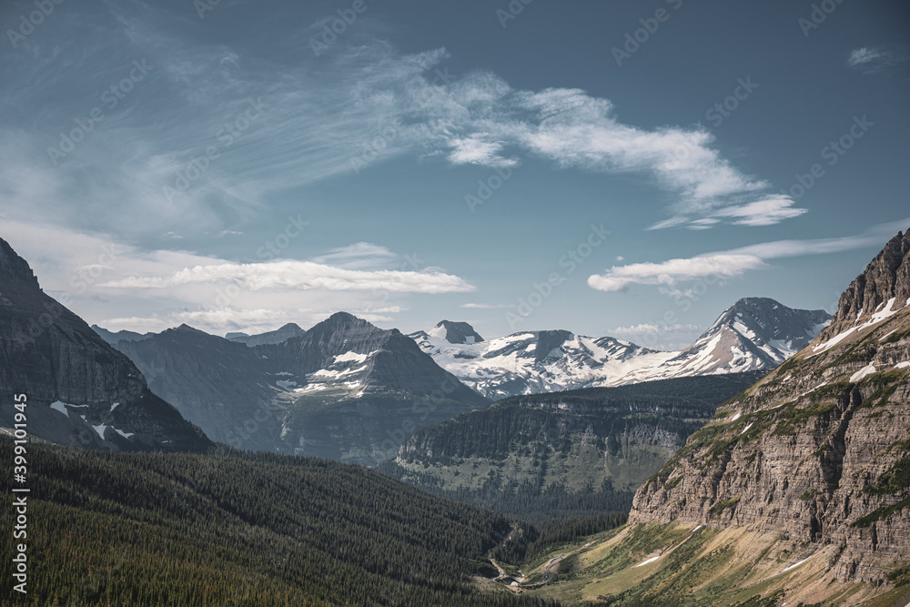 View of Montana Mountains from Piegan Pass View of Montana Mountains from Piegan Pass
