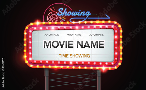 light sign billboard cinema theatre
