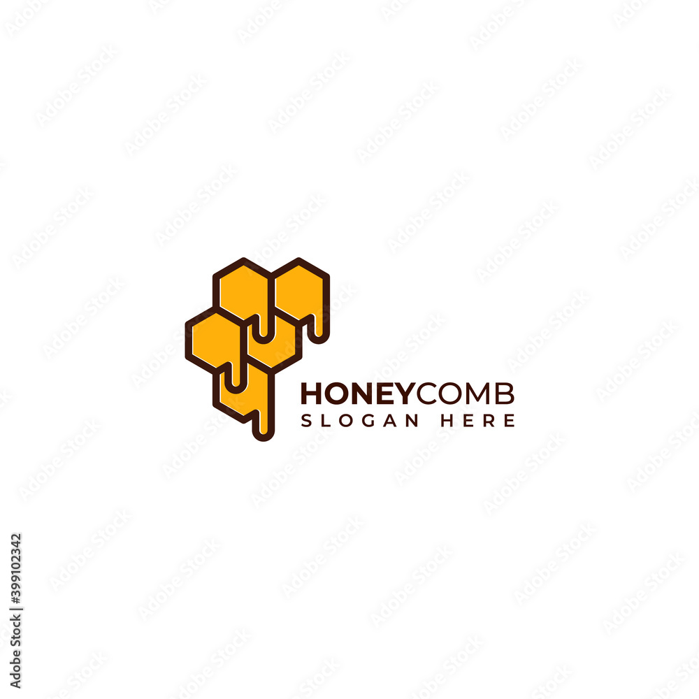 Honeycomb logo design vector template Honeycomb logo design vector template