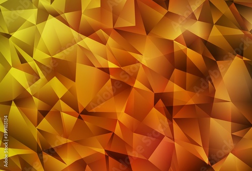 Light Orange vector gradient triangles template.