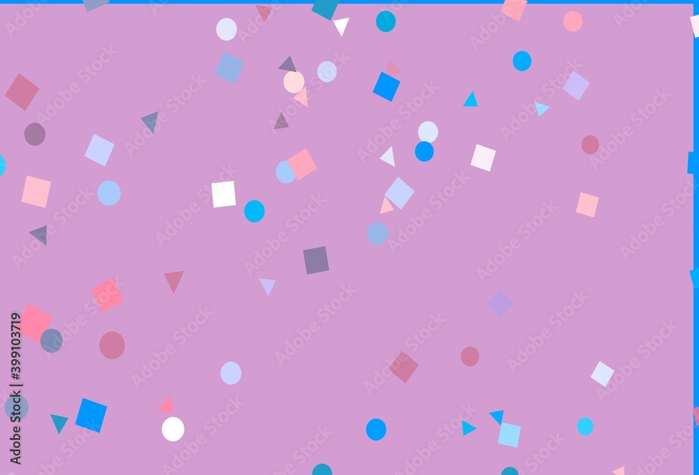Light Blue, Red vector texture in poly style with circles, cubes. Light Blue, Red vector texture in poly style with circles, cubes.