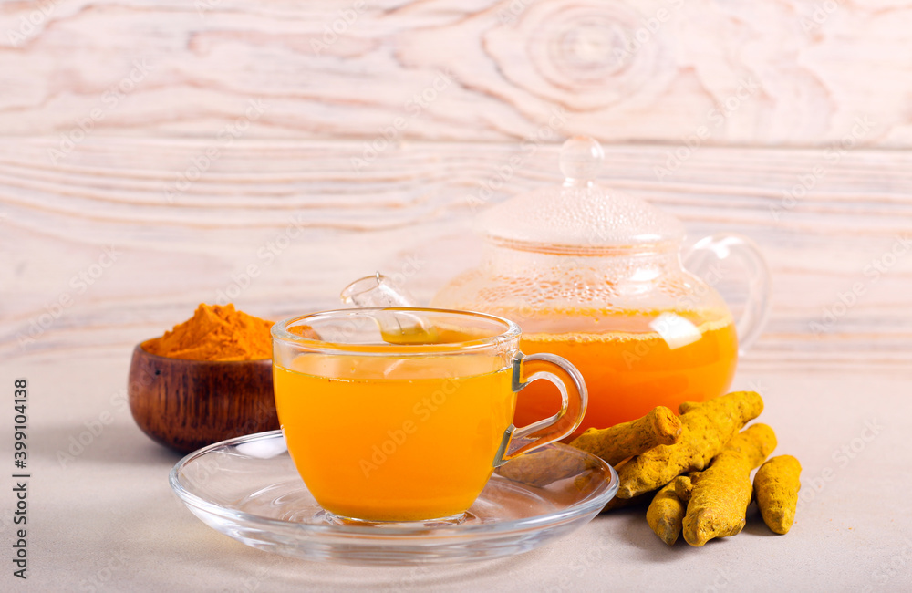 Healthy and trendy turmeric tea