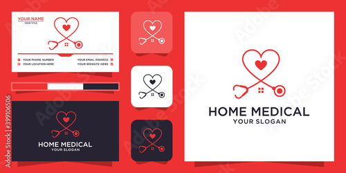 Love home medical logo and business card