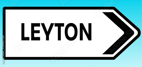 Canvas-taulu Leyton Road sign