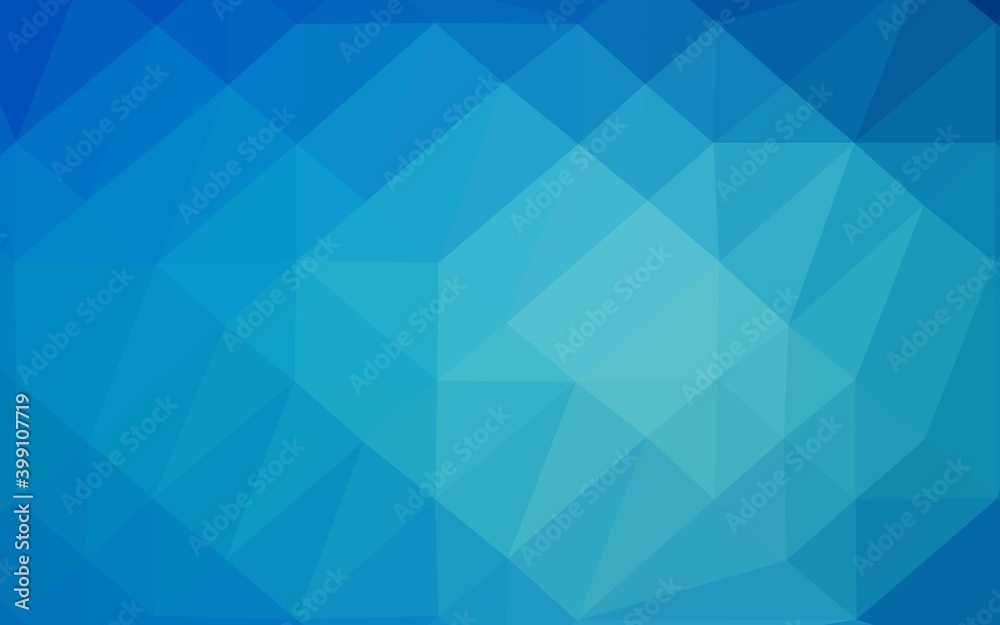 Dark BLUE vector polygon abstract layout.