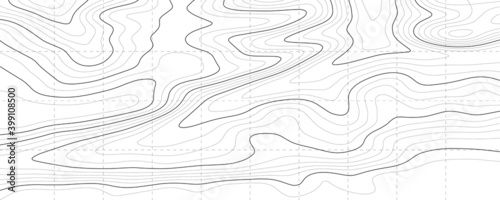 Topographic map background. Grid map. Contour map vector. Business concept. Abstract vector illustration 
