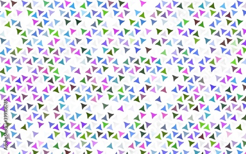 Light Multicolor, Rainbow vector seamless template with crystals, triangles.