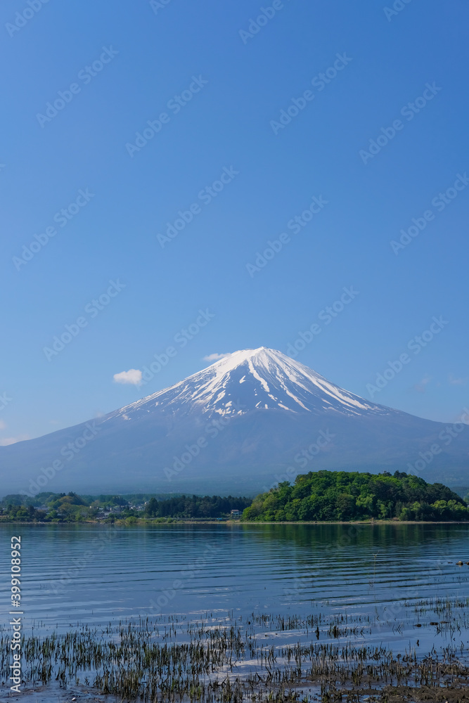 河口湖と富士山