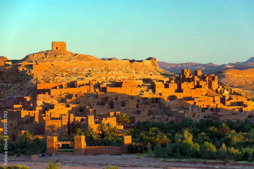 Ait Benhaddou kasbah, along the former caravan route between Sahara and Marrakesh, Morocco
