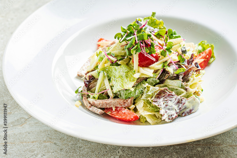 fresh salad with chicken and vegetables fresh salad with chicken and vegetables