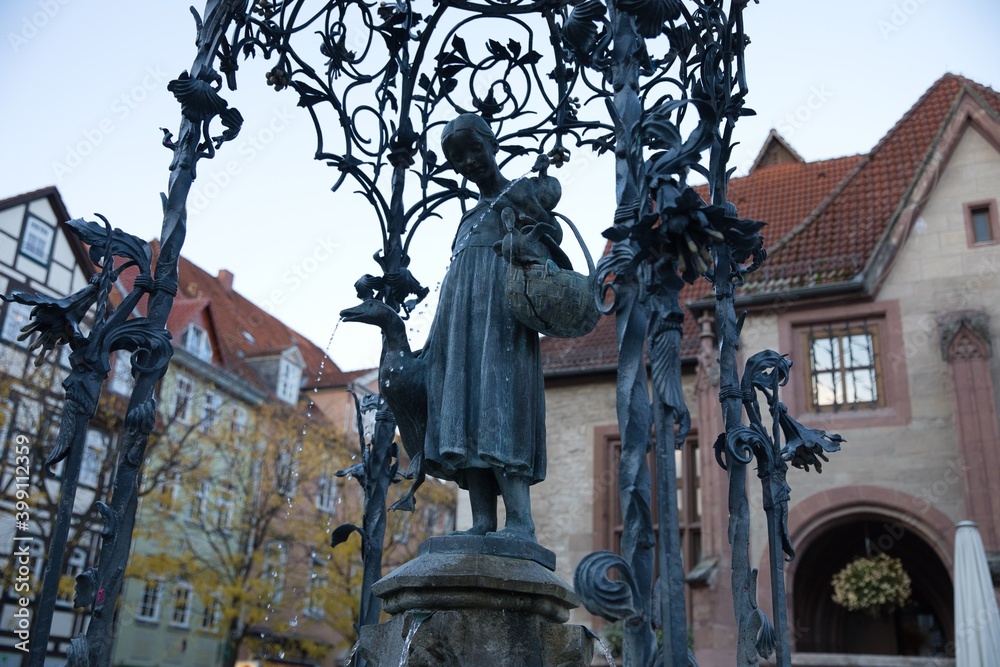Fototapeta premium Ganseliesel Fountain Landmark in Gottingen Germany