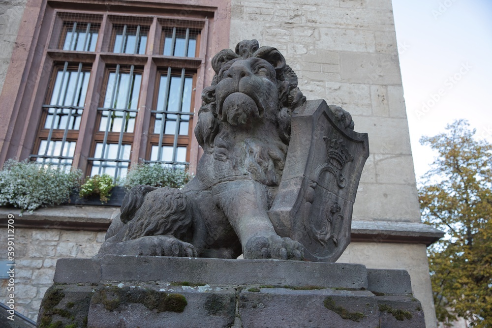 Herlaldic Lion Statue Wappenlöwe Göttingen Germany