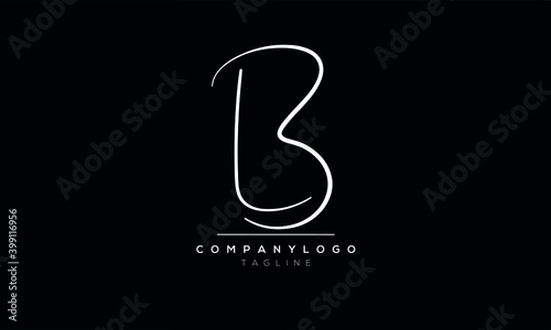 Abstract Letter LB Linked Logo. Flat Vector Logo Design Template