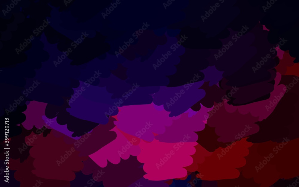 Dark Pink, Red vector background with abstract shapes.