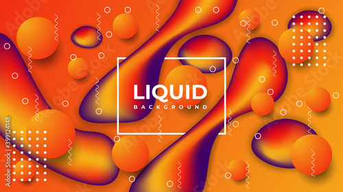 Modern Colorful Liquid abstract background design template.