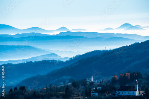 stratified fog between the hills one © Alvise