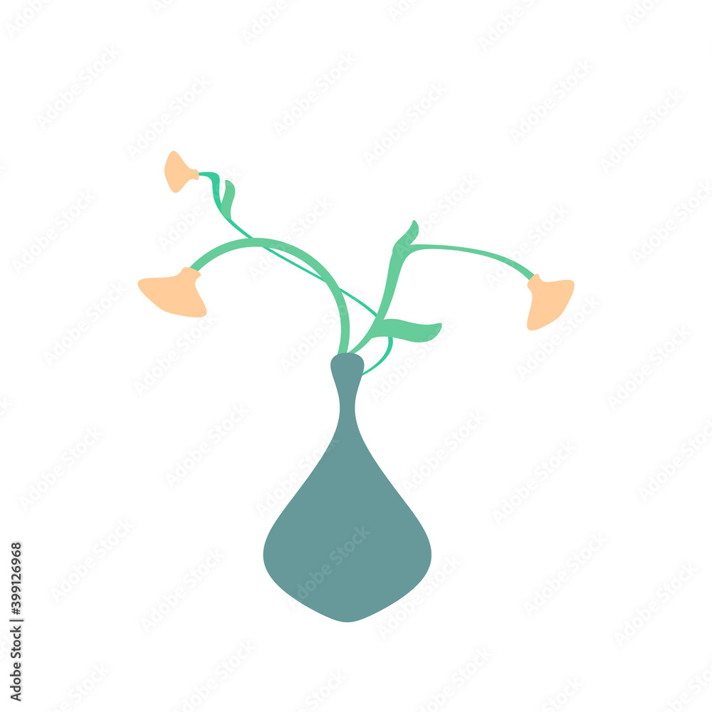 Bouquet of flowers in a vase. Vector illustration Bouquet of flowers in a vase. Vector illustration