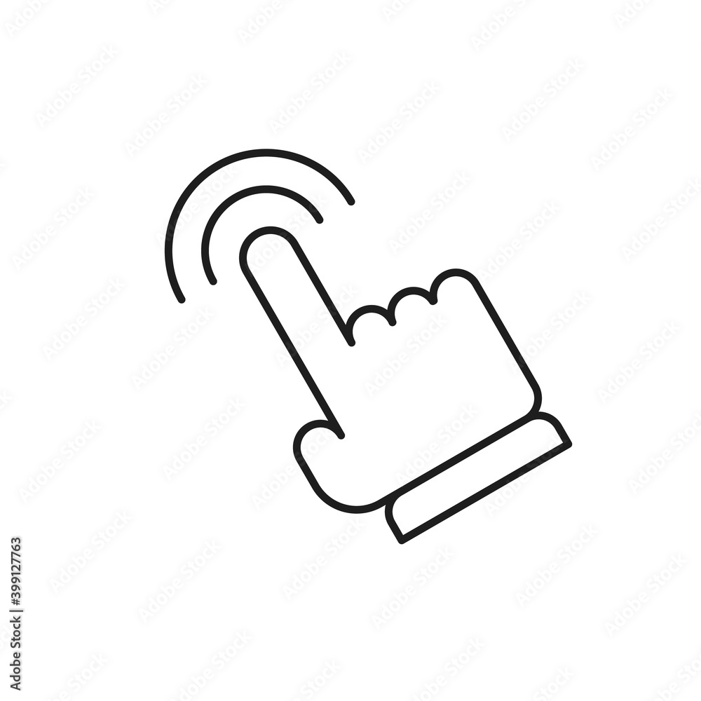 Hand click icons. Clicking finger pointer. Vector illustration. Hand click icons. Clicking finger pointer. Vector illustration.