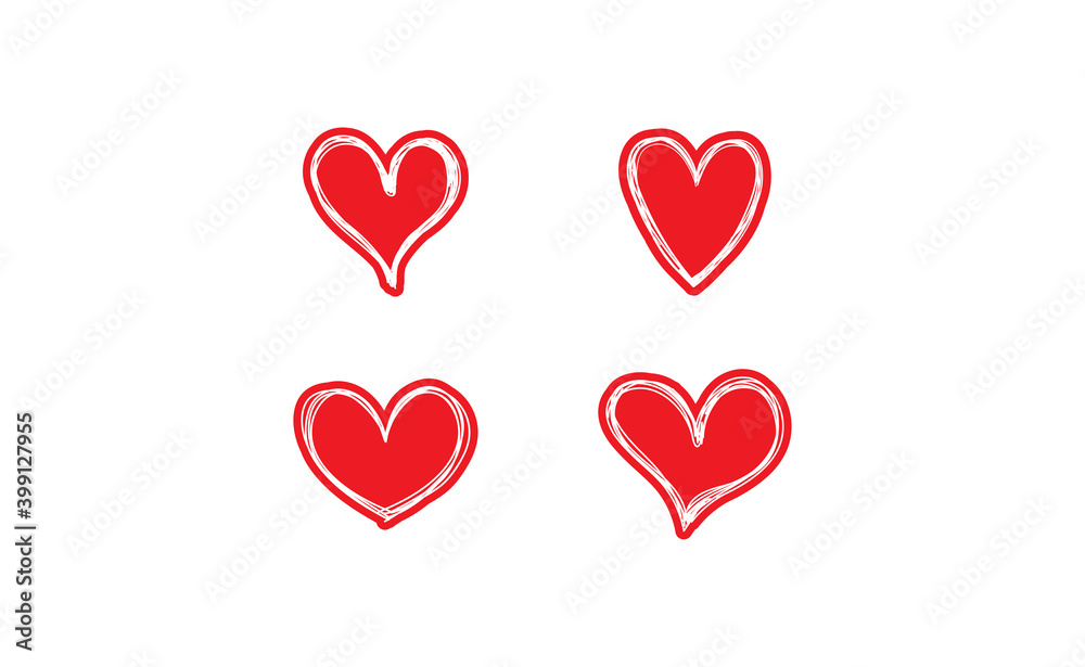 Heart doodles set. Hand drawn hearts collection. Valentine's day sketched design elements. Heart doodles set. Hand drawn hearts collection. Valentine's day sketched design elements.