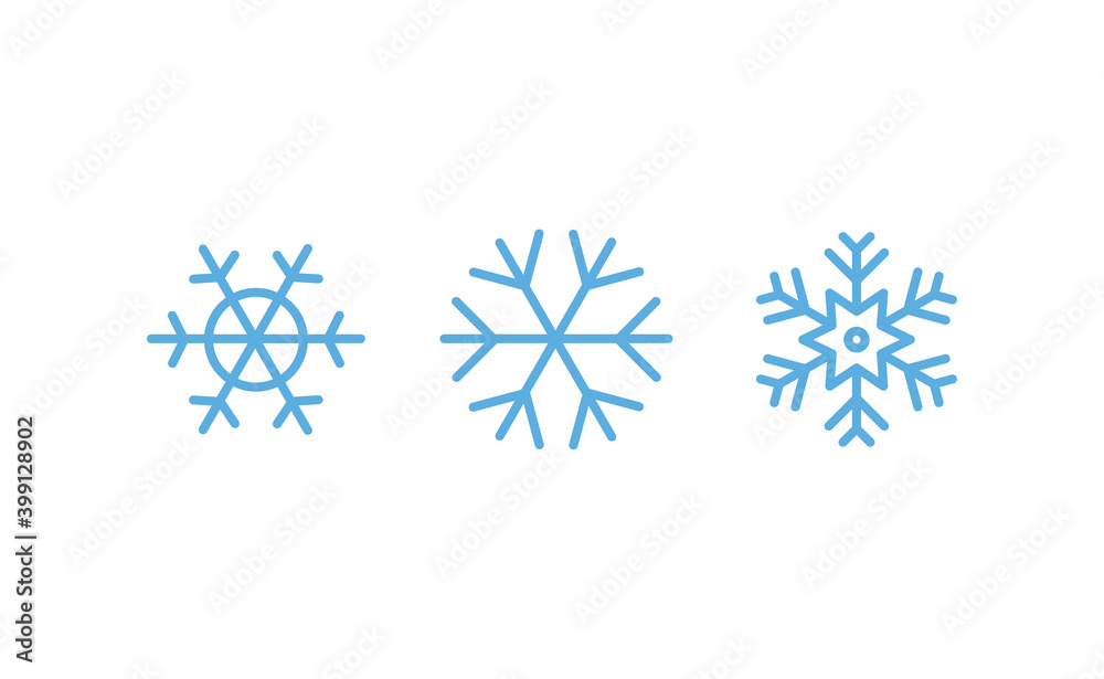 Snowflake icons. Set of snow flake linear symbols. Christmas winter time. Snowflake icons. Set of snow flake linear symbols. Christmas winter time.