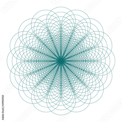 Vector Guilloche elements for certificate or diploma and currency design