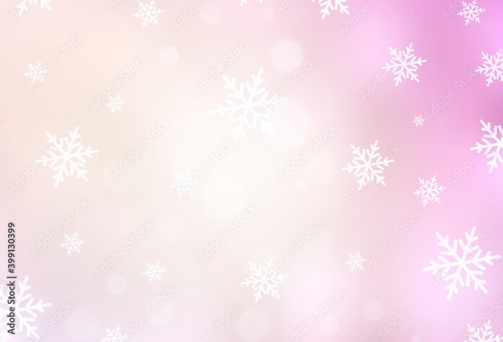 Light Pink, Yellow vector backdrop in holiday style.