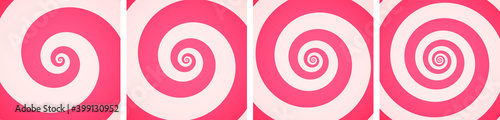 Set of sweet candy spirals abstract vector backgrounds