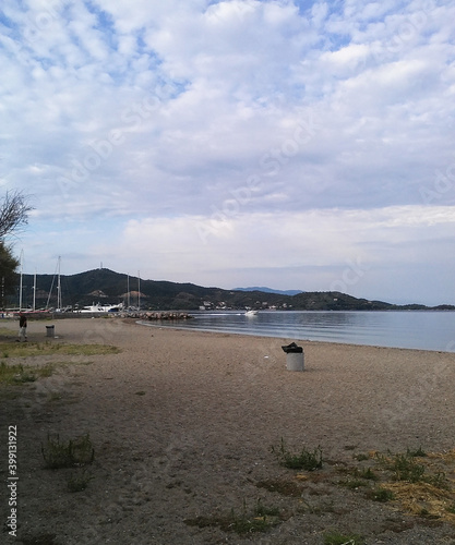 BEAUTIFUL VILLAGE  in greek island Euboea or Evia, Greece photo