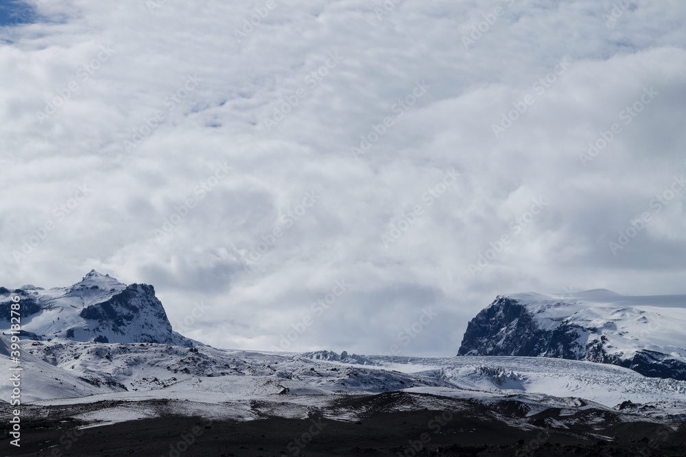 Vatnajokull glacier near Kverfjoll area, Iceland nature