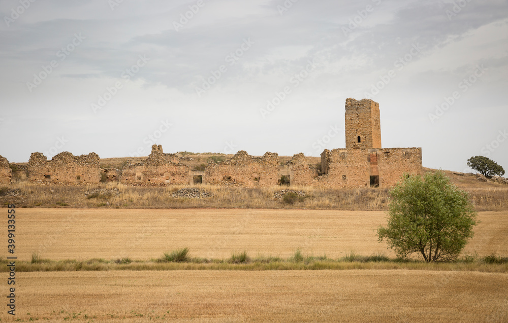 ruins of the abandoned village of La Pica (Municipality of Tajahuerce), province of Soria, Castile and Leon, Spain