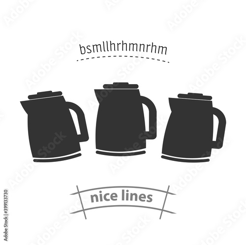 electric kettle isolated vector icon. household appliances design element