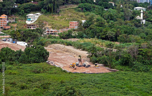 Earthmoving for building construction in Rio de Janeiro, Brazil  photo