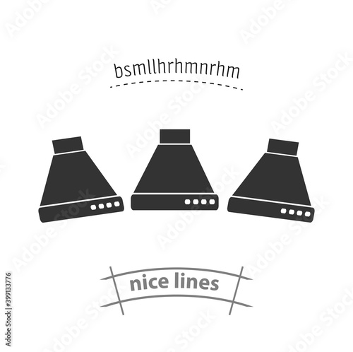 extractor hood isolated vector icon. household appliances design element