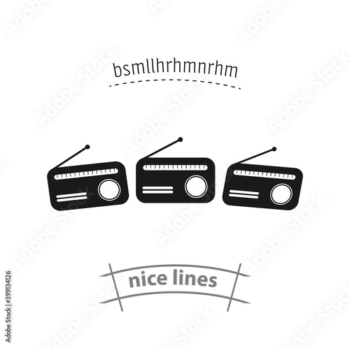 Radio isolated vector icon. household appliances design element